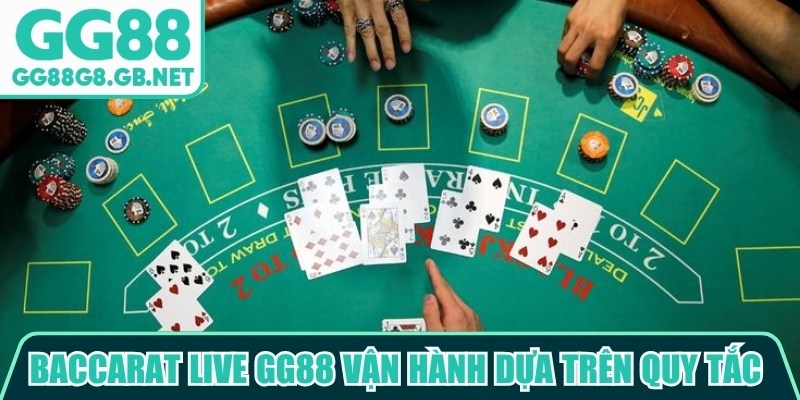 Baccarat live GG88 vận hành dựa trên quy tắc quen thuộc của trò chơi truyền thống