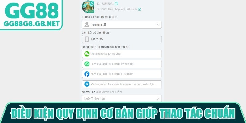 Điều kiện quy định cơ bản giúp thao tác đăng ký GG88 chuẩn