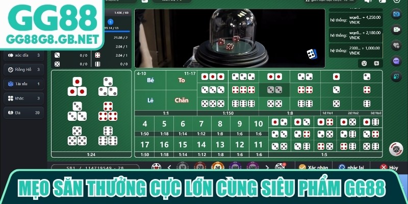 Mẹo săn thưởng cực lớn cùng siêu phẩm GG88 tài xỉu đình đám