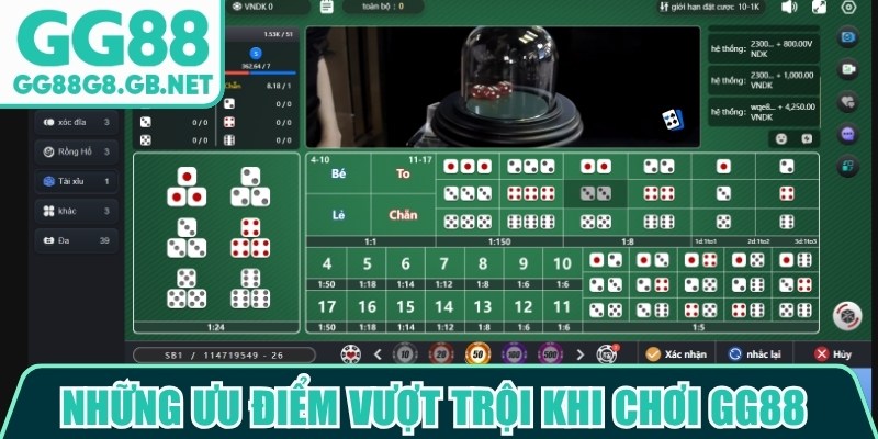 Những ưu điểm vượt trội khi chơi GG88 tài xỉu phổ biến hiện nay