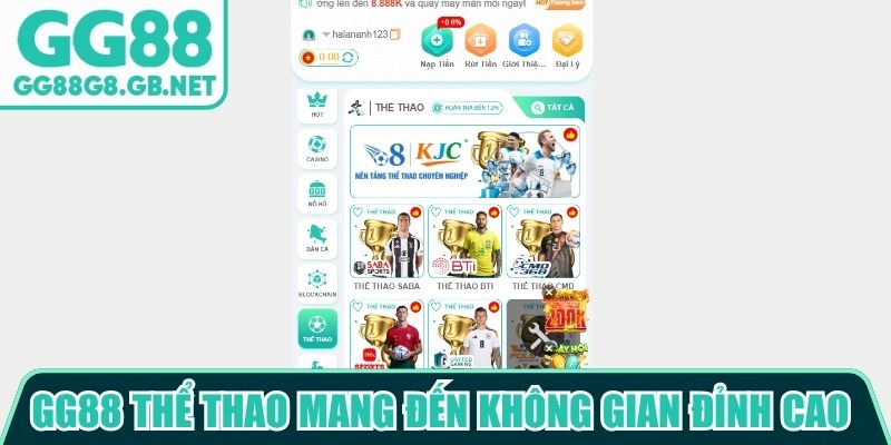 GG88 thể thao mang đến không gian giải trí đỉnh cao cho người chơi