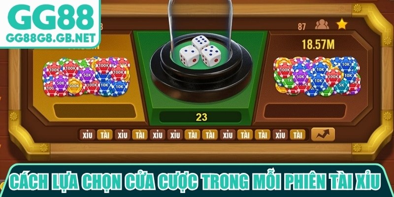 Cách lựa chọn cửa cược trong mỗi phiên tài xỉu trực tuyến GG88